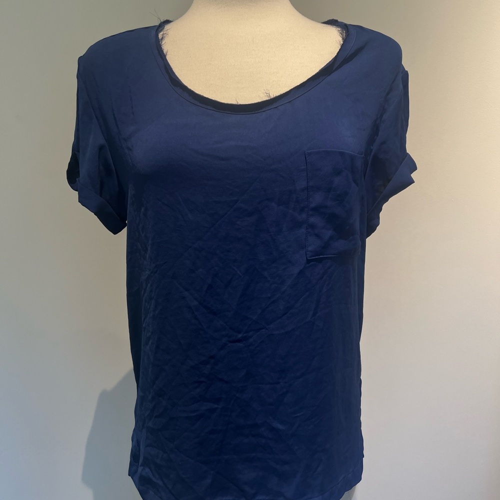 Rag & Bone Blouse Royal Blue Womens Medium